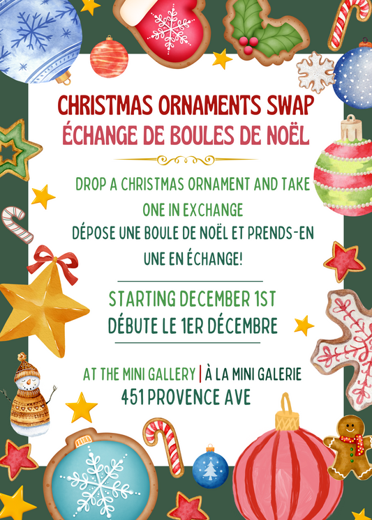 Christmas Ornaments Exchange at the Mini Gallery